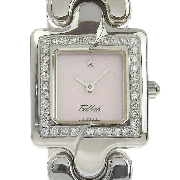 Tabbah Bezel Diamond Watches Stainless Steel Quartz main image 7